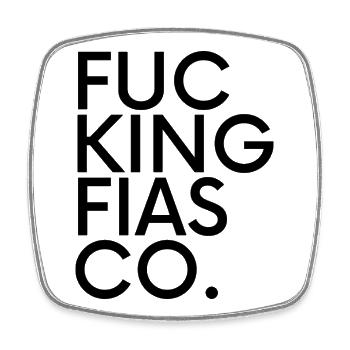 Fucking Fiasco – Typografie Spruch - Magnet carré - blanc - Devant