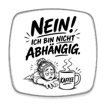 Kaffee zum Überleben - Viereckiger Kühlschrankmagnet - Weiß - Vorne