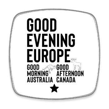 Eurovison  - Square fridge magnet - white - Front
