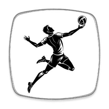 Volleyball player - Square fridge magnet - white - Front