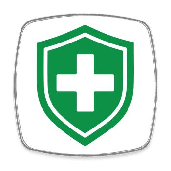 First Aid Shield Medical Emergency Healthcare Symb - Square fridge magnet - white - Front