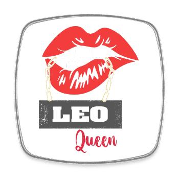 Zodiac sign Leo - Square fridge magnet - white - Front