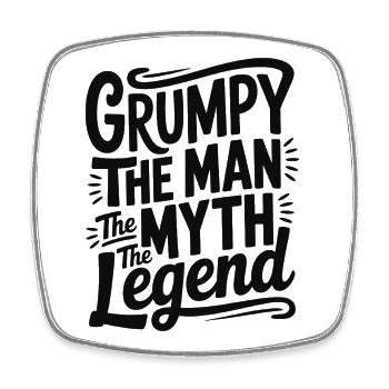 Grumpy der Mann, der Mythos, die Legende - Viereckiger Kühlschrankmagnet - Weiß - Vorne