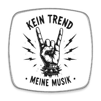 Kein Trend Meine Musik - Viereckiger Kühlschrankmagnet - Weiß - Vorne