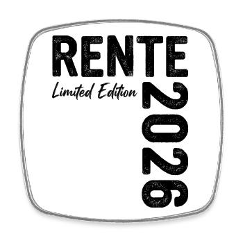 Rente 2026 Limited Edition Ruhestand - Viereckiger Kühlschrankmagnet - Weiß - Vorne