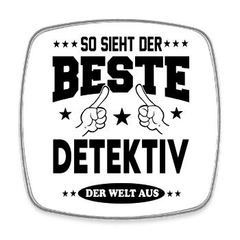 Detektiv Der Beste der Welt Berufe  Arbeit - Viereckiger Kühlschrankmagnet - Weiß - Vorne