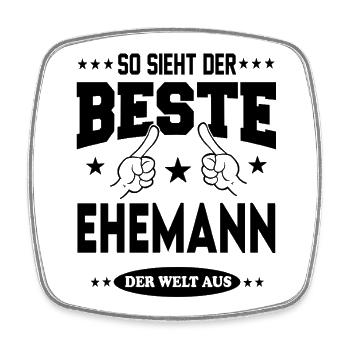 Ehemann Der Beste der Welt Hochzeit Paare Love - Viereckiger Kühlschrankmagnet - Weiß - Vorne
