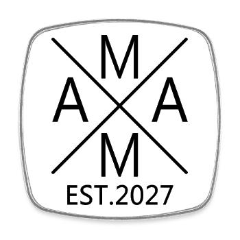 Mama Est. 2027 Mutter seit 2027 Werdende Mama 2027 - Viereckiger Kühlschrankmagnet - Weiß - Vorne