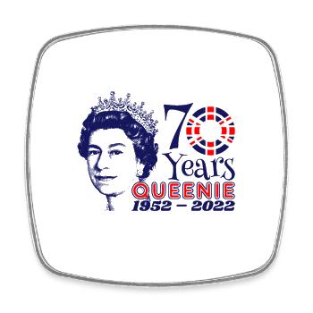 Das Queens Platinum Jubilee 2022 | VEREINIGTES KÖNIGREICH - Viereckiger Kühlschrankmagnet - Weiß - Vorne