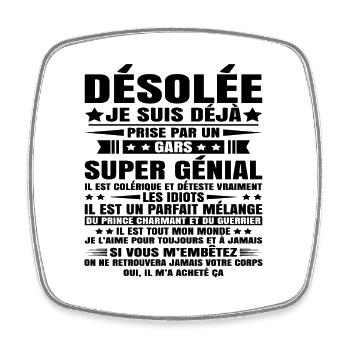 Amour Cadeau Saint Valentin Love Mariage Amoureux - Magnet carré - blanc - Devant