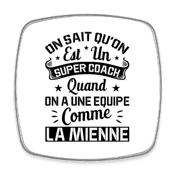Sport Coach Anniversaire Noël Idée Cadeau Humour - Magnet carré - blanc - Devant