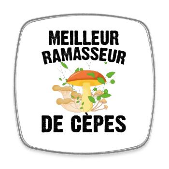Meilleur Ramasseur De Cèpes Champignon Cadeau Cèpe - Magnet carré - blanc - Devant