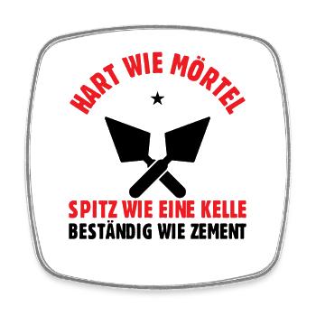 Maurer Lustige Sprüche - Viereckiger Kühlschrankmagnet - Weiß - Vorne