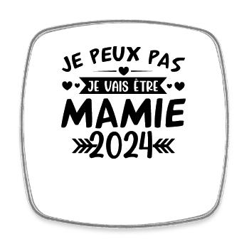 Mamie 2024 Cadeau Enceinte Maman Anniversaire Cool - Magnet carré - blanc - Devant