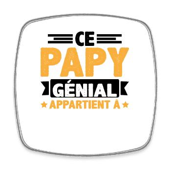 Fête Des Pères Homme Papa Anniversaire Papy Humour - Magnet carré - blanc - Devant