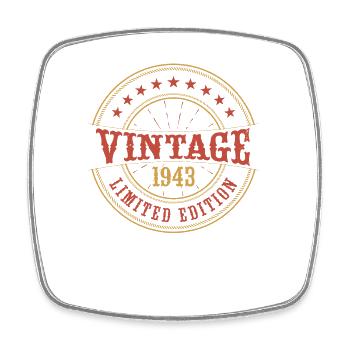 Vintage 1943 Vintage Anniversary Gift Idea 1943 - Square fridge magnet - white - Front