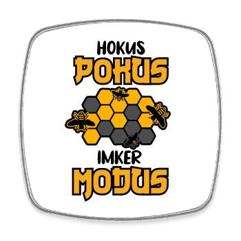 Hokus Pokus Imker Modus - Viereckiger Kühlschrankmagnet - Weiß - Vorne