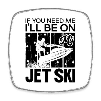 Jetski Wassersport Urlaub Sommer Cool Geschenkidee - Viereckiger Kühlschrankmagnet - Weiß - Vorne
