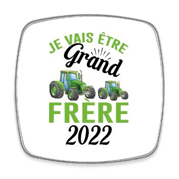 Je Vais Être Grand Frère 2022 - Magnet carré - blanc - Devant