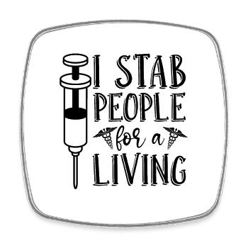 Nephrology Dialysis Dialysis Technician Gift Idea - Square fridge magnet - white - Front