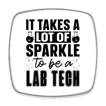 Laboratory Technician Science Profession Gift Idea - Square fridge magnet - white - Front