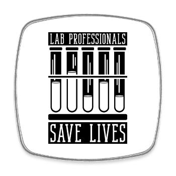Technicien de laboratoire Science Lab Tech Idée cadeau - Magnet carré - blanc - Devant