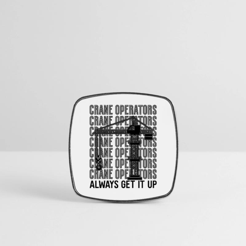 Construction worker Crane driver Crane operator Gift idea Square fridge magnet