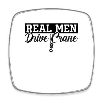 Ouvrier de la construction Grue Grutier Travail Idée cadeau - Magnet carré - blanc - Devant