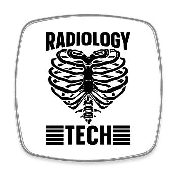 Radiology Rad Techs X-ray Technician Gift Idea - Square fridge magnet - white - Front