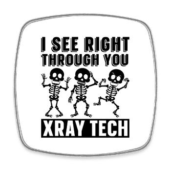 X-ray Radiology Hospital Doctor Gift Idea - Square fridge magnet - white - Front