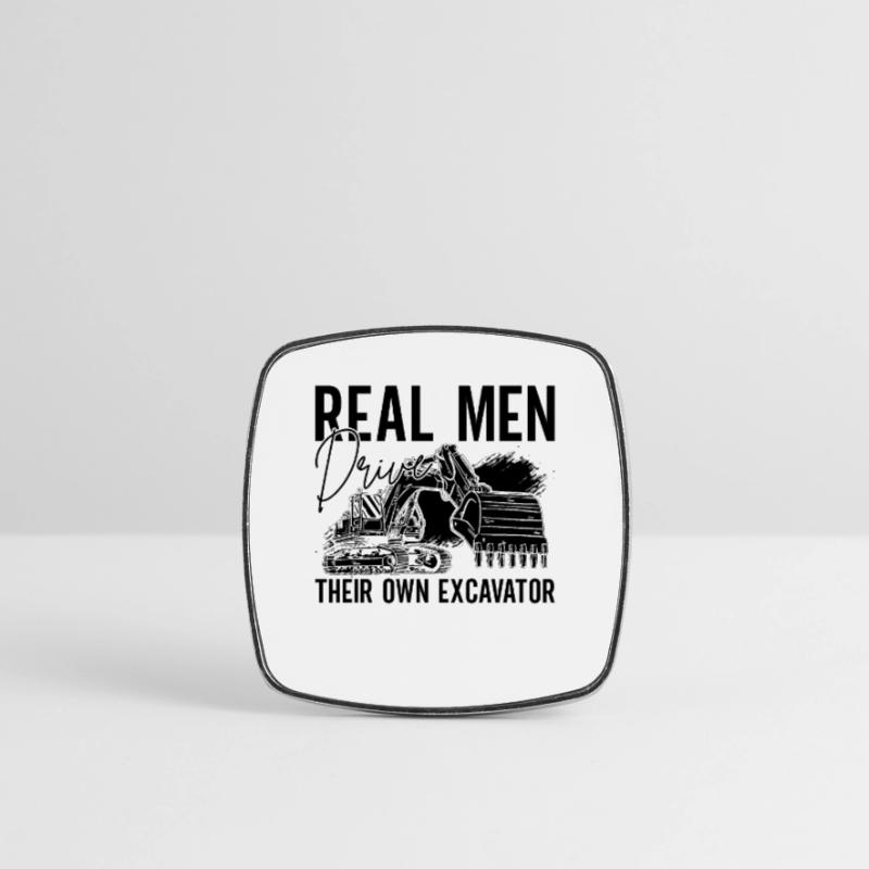 Excavator Construction Worker Construction Excavator Driver Gift Idea Square fridge magnet