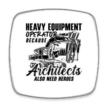 Excavatrices Construction Conducteurs de pelles Ouvriers de la construction Idée cadeau - Magnet carré - blanc - Devant
