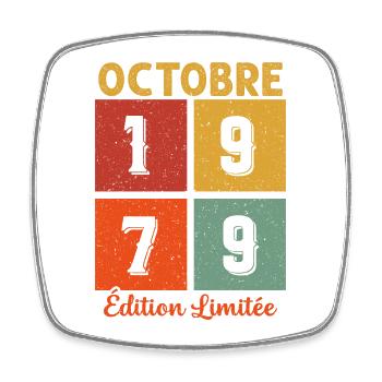 Octobre 1979 Édition limitée - Magnet carré - blanc - Devant