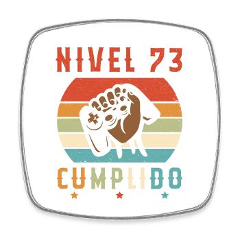 Niveau 73 complete - Magnet carré - blanc - Devant