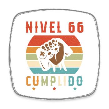 Niveau 66 complete - Magnet carré - blanc - Devant