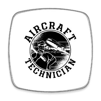 Technicien aéronautique Mécanicien aéronautique Aviation - Magnet carré - blanc - Devant
