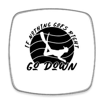 Freediving Freediver Apnea Diving Gift Idea - Square fridge magnet - white - Front