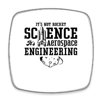 It's Not Rocket Science Aerospace Engineer Space - Viereckiger Kühlschrankmagnet - Weiß - Vorne