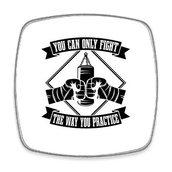 Muay Thai You Can Only Fight Thai Boxing Fighter - Viereckiger Kühlschrankmagnet - Weiß - Vorne