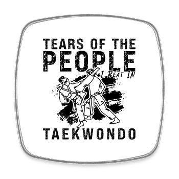 Taekwondo Tears Of The People Fight Sport Fighter - Viereckiger Kühlschrankmagnet - Weiß - Vorne