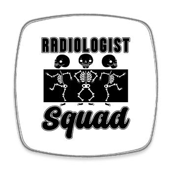 Radiologist Squad Rad Tech Xray Radiology X-Ray - Square fridge magnet - white - Front