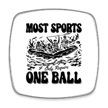 Most Sports Kayak Rafting Paddling Canoe Paddle - Viereckiger Kühlschrankmagnet - Weiß - Vorne