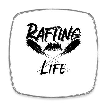 Rafting Life Raft Canoe Paddle Kayak Paddling - Square fridge magnet - white - Front