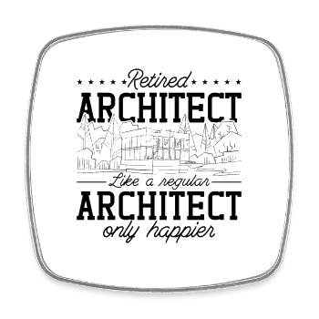 Emploi Architectes Architecte à la retraite Architecture - Magnet carré - blanc - Devant