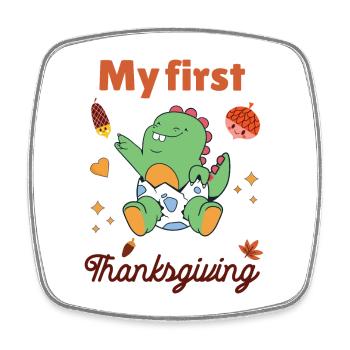 Mon premier Thanksgiving - Magnet carré - blanc - Devant