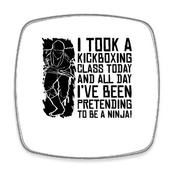 Kickboxer I Took A Kickboxing Class Boxing Fighter - Viereckiger Kühlschrankmagnet - Weiß - Vorne