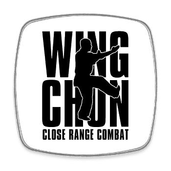 Wing Chun Close Range Combat Fighter Fight Kung Fu - Viereckiger Kühlschrankmagnet - Weiß - Vorne