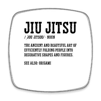 Jiu Jitsu Combat Sports Fight Fighting Fighter - Square fridge magnet - white - Front