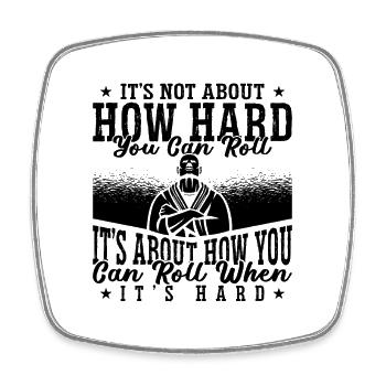 Jiu Jitsu It's Not About How Fighter Combat Fight - Viereckiger Kühlschrankmagnet - Weiß - Vorne
