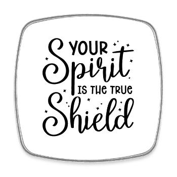 Your Spirit Is Aikido Fighter Martial Arts Samurai - Square fridge magnet - white - Front